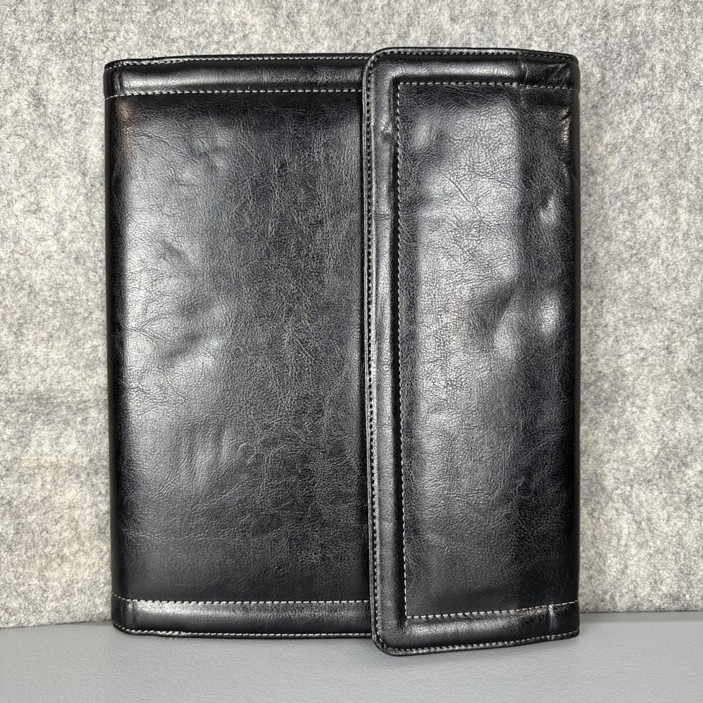 Samsonite Vinyl Tri-Fold Writing Pad, 10 1/2" x 12 1/2" Black Organizer Pouch